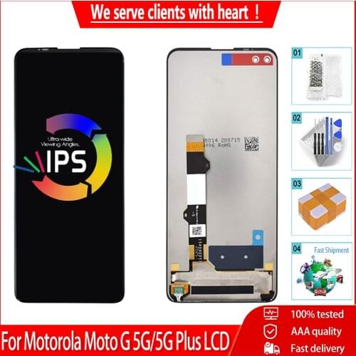 6.7" Original For Motorola Moto G 5G LCD Display For MOTO G 5G Plus LCD Touch Screen Digitizer Panel Replacement Free Tools