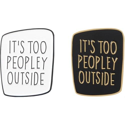 Autism Introverted Anxiety Brooch Alloy Shirt Badges Enamel Pins Broches for Men Women Badge Pines Brooches Jewelry Accessories