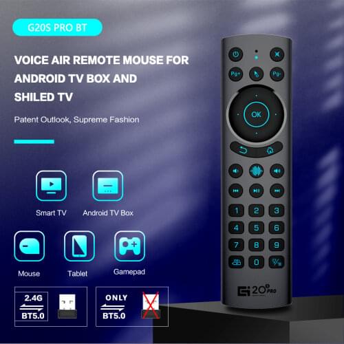 NEW G20S Pro Air Mouse Backlight Voice Gyroscope IR Learning Google Assistant for Android TV BOX Smart Voice Remote Control
