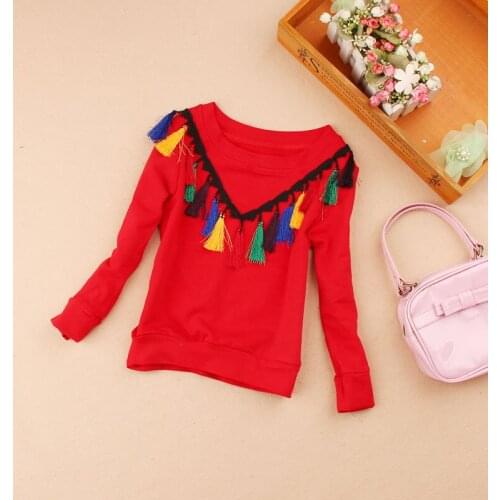 Girls Clothes 2019 Autumn Children Clothing Kids Clothes Girls Blouse Fashion Tassel Cotton Blouse Child Shirt Age 1-16Y