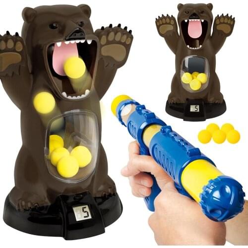 Children Air Shooting Toy Foam Ball Launch Air Pump Toy Shooting Hungry Bear Air Shooting Toys For Children Boys Gift