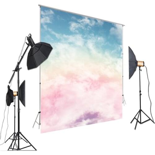 HUAYI Photography Backdrops Photography Backdrops Photo Background Blue And Pink Backdrop Oil Painting Background XT-7285