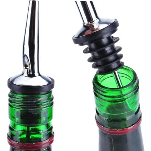Hot Sell 12 Pcs Stainless Steel Classic Wine Liquor Bottle Speed Pourer With Tapered Spout Pouring Kitchen Oil Bottle Stopper