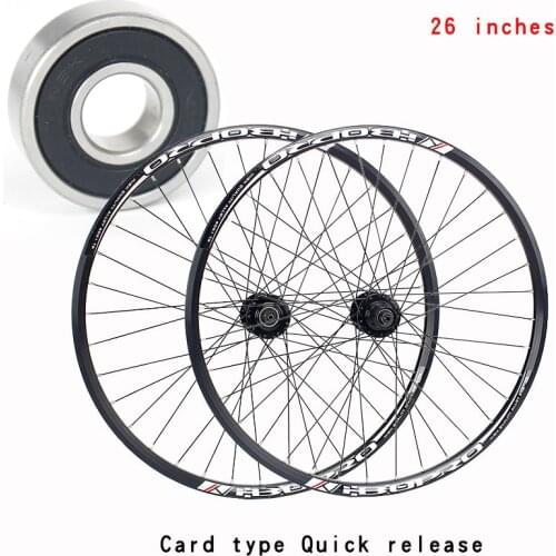 Mountain bicycle 26 inches disc brake wheel set 100-135mm Bearing Peilin Disc brake flower drum bicycle wheel set