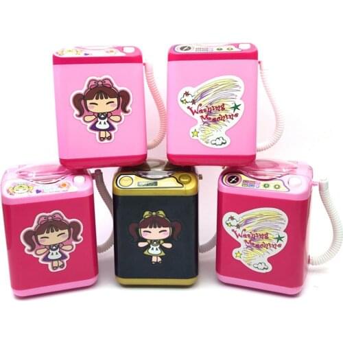 Mini Simulation Electric Washing Machine Play Toy Makeup Brush Cleaner Gift Kids Educational Toys for Children Kids Gifts