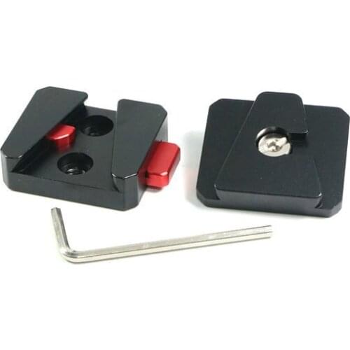 Multifunction Alloy V Mount Battery Adapter Quick Release Plate with 1/4in Screw Hole to fit for Camera Cage Tripod
