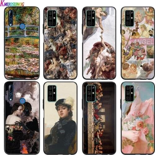 Soft Black Cover Vintage famous painting art For Honor 30 30S V30 V20 9N 9S 9A 9C 20S 20E X10 20 7C Lite Pro Plus Phone Case