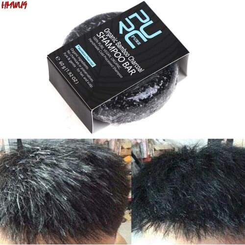 Soap Hair Darkening Shampoo Bar Repair Gray White Hair Color Dye Face Hair Hand-extracted Soap Shampoo Hair Conditioner