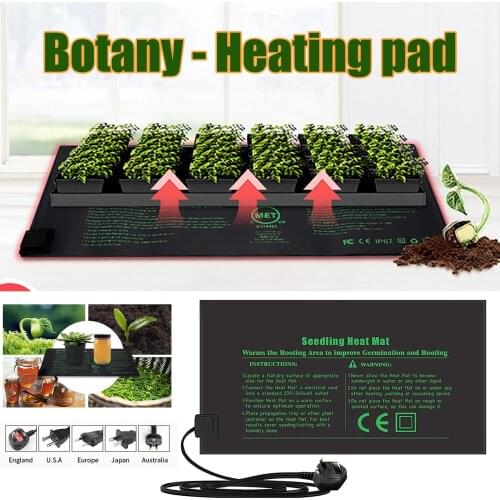 Plant Seedling Heating Mat Waterproof Plant Seed Germination Propagation Clone Starter Heating Pad Garden Supplies 24x52cm