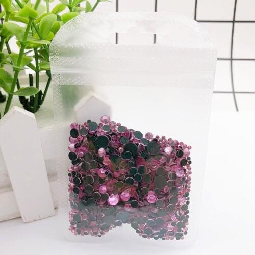 All Sizes Top Quality 34 Colors Crystal AB Hotfix Rhinestones Glass Strass Lt rose Hotfix Iron On Rhinestones For Fabric garment