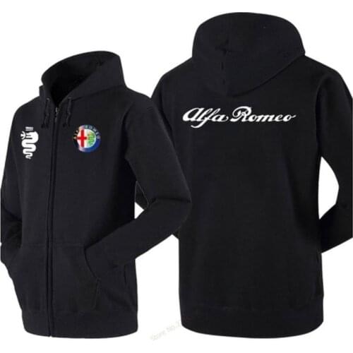 2021NEW Hoodies for Alfa Romeo sweatshirt Tops Autumn Winter for man and woman jacket zipper Tracksuit