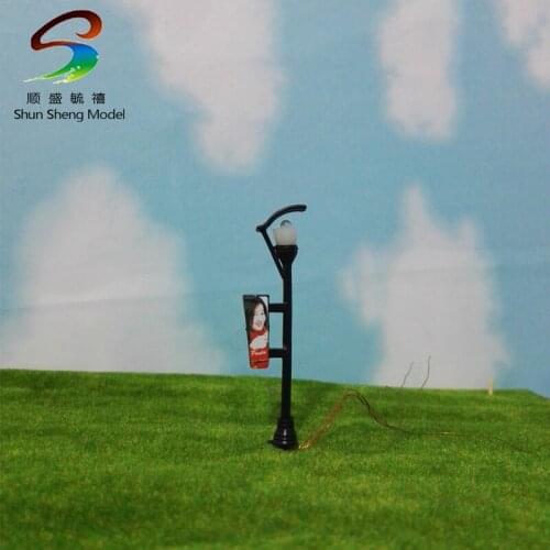Brand New High Quality 10Pcs/Set HO Scale 1:100 Model Layout Single Head Garden Lights Lamppost Lamp 6V