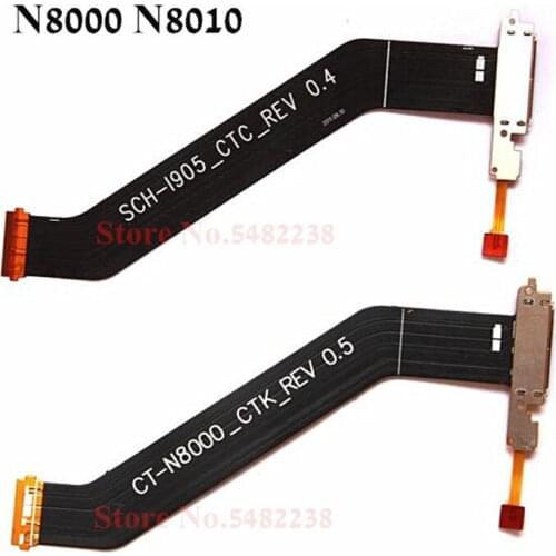 Original USB Charging Dock Port Flex cable For Samsung GT-N8000 N8010 N8000 Charger plug with Microphone board Replacement