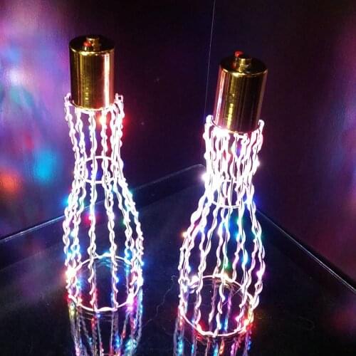 BEIAIDI Rechargeable Led Champagne Wine Cover Flashing Wine Bottle Cap Lamp Party KTV Bar Nightclub Service Sparkler