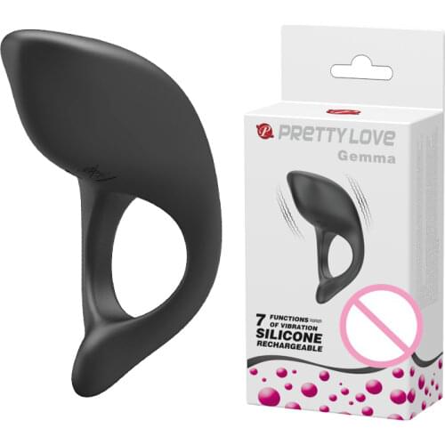 Rechargeable 7 Speed Strong Vibrating Clitoral stimulator Cock Ring Delay Lasting Penis Ring Vibrator Adult Sex Toys for Couple