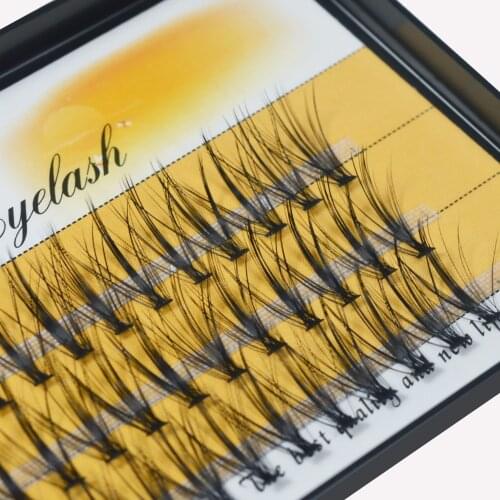 QSTY 0.07C 20D Professional Individual Eyelash Extension Natural Long Black Effect Makeup False Cluster Eyelashes Soft Cilia