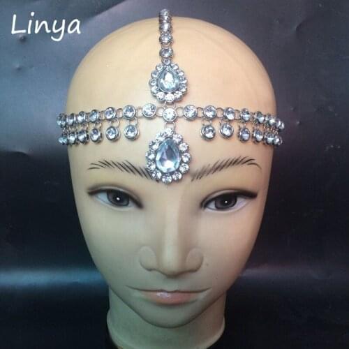 HC-178 Head Chain Wedding Bride Bridal Grecian Bohemian Boho Bollywood Hair Jewelry Head Jewel