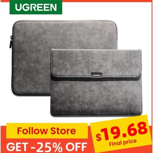 Ugreen Laptop Bag Leather Notebook Bag Case Cover For Macbook Air Macbook Pro 13 Case Laptop Funda iPad Pro Air Sleeve Case