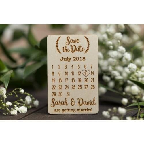 Wreath Save The Date, Calendar Save The Date Magnets, Wedding Date Save The Date Magnet,Custom Names Wedding Calendar Save The