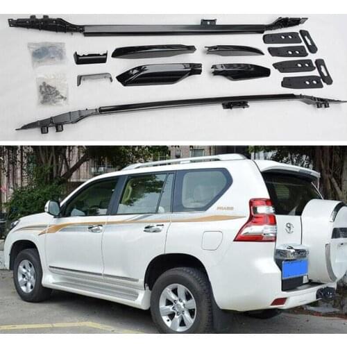 Aluminum Alloy Screw Installation Top Roof Rack Rail Luggage For Toyota Land Cruiser PRADO FJ150 LC150 150 2010-2021