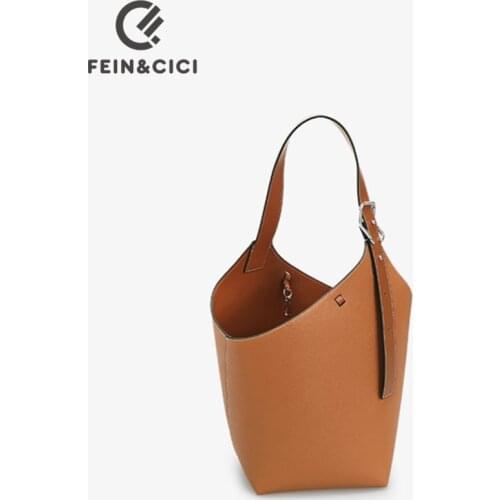 Women shoulder bag camel large capacity bucket bag casual luxury leather ladies bag black 2020 new