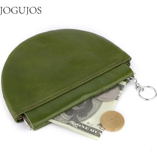 JOJUJOS Women Coin Purse Genuine Leather Handmade Small Mini Bag Hobos Change Purses Female Fashion Multifunctional Key Holder