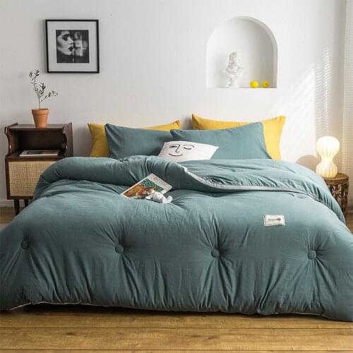 CangGe Sweam Winter Comforters Winter Thicken Keep warm Quilt student dormitory Duvets King Queen Full Size