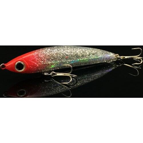 1Pcs Fishing Lure Sinking Pencil Artifical Bait with Zn Alloy 3D Eyes Artificial Soft Lure Sinking Simulate Fishing