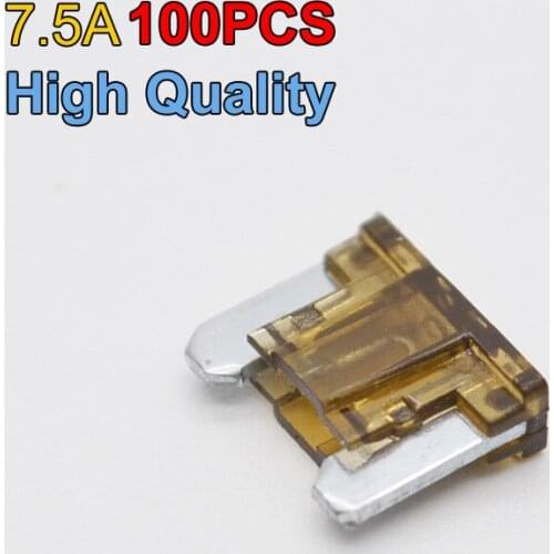 100PCS/Lot New Brand Safty Auto Car Boats Blade Fuses Mini Size Type 7.5 Amp