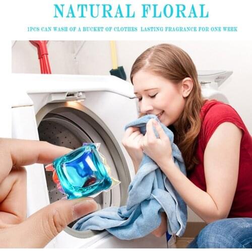 20pcs Multifunction Colorful Laundry Bead Cute Candy Laundry Pod Lasting Fragrance Cleaner Capsules Washing Liquid Water Fragran