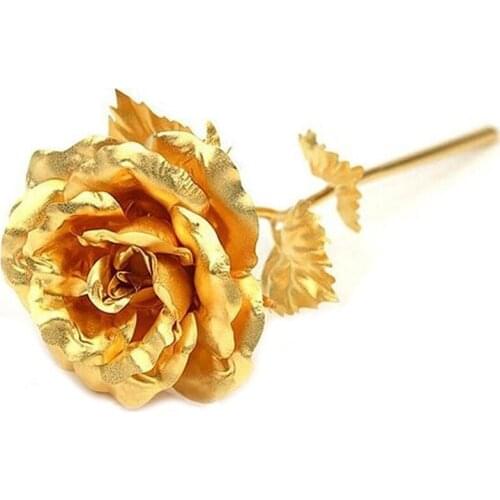 24k Gold Foil 10" Long Stem Love Forever Rose in Gift Box Best Gift for Loves,Ideal for Valentines Day,Mothers Day,Birthday