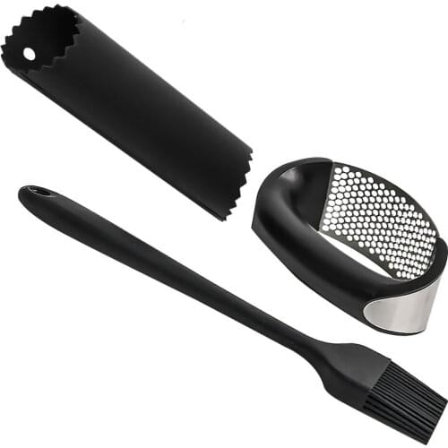 3Pcs Stainless Steel Garlic Presses Manual Garlic Mincer Garlic Tools Kitchen supplies Gadgets Rocker Mincer Crusher Peeler