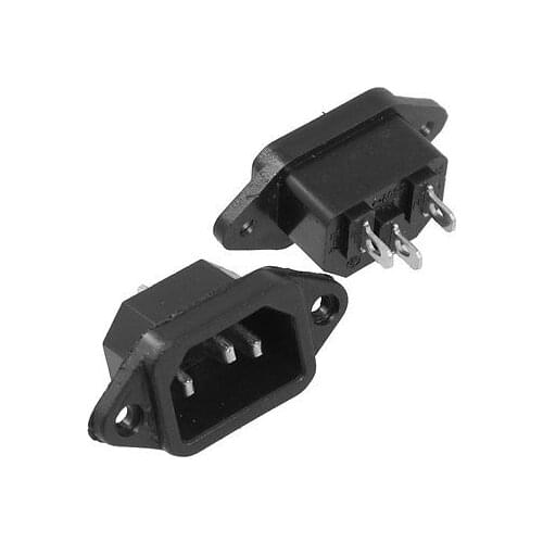 3 Pcs AC 250V 10A C14 Plug Inlet Power Socket for Rice Cooker