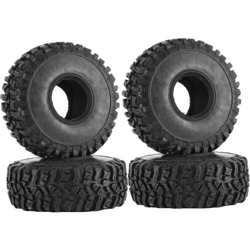 4PCS 115MM Rubber Mud Grappler Tires For 1:10 RC Crawler Axial SCX10 SCX10 II 90046 90047 TRX-4 Defender G500 TRX-6 G63