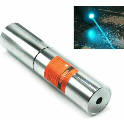 488nm 1mW Focusable Cyan-Blue Dot Laser Pointer Waterproof Lazer Flashlight Torch 18350