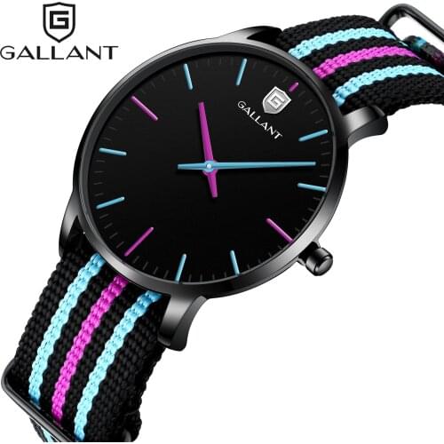 Womens Watch Quartz Watches with NATO Strap Nylon Band Ladies Wristwatch Womens Wrist Watch Relogio Feminino Waterproof, Purple