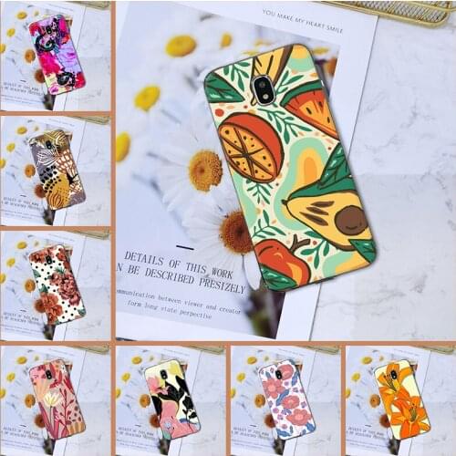 Phone Case For Samsung Galaxy J4 J6 J8 Plus Silicone Art Flower Back Cover For Samsung J3 J5 J7 2015 2016 2017 J2 J5 J7 Prime