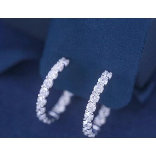 Designer Fashion 925 Sterling Silver Jewelry 3A Cubic Zirconia Party Earring