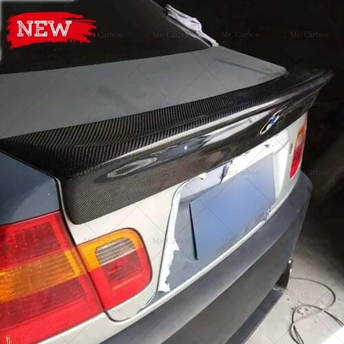 FOR BMW 3 SERIES E46 M3 2 DOOR/4DOOR CSL STYLE CARBON FIBER TRUNK DUCKTAIL TRIM BODY KIT TUNING PART FOR E46 CARBON SPOILER WING