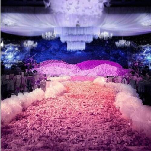 Elegant White Wedding Decoration Snow Yarn String Party Aisle Runner Edge Decor Road Cited 10 Meters Long Free Shipping