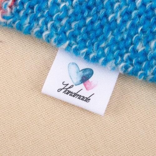 Care Labels, Custom Tags, Logo, Sew in Collar or Seam, Fabric Garment, Apparel Label, Personalized, Sewing Size (MD2106)
