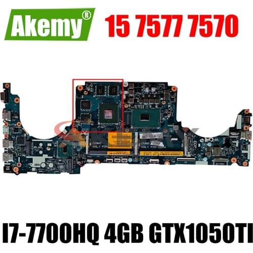 I7-7700HQ 4GB GTX1050TI FOR DELL INSPIRON 15 7577 7570 Motherboard CKA50 CKF50 LA-E991P CN-0NGX46 NGX46 Mainboard 100%tested