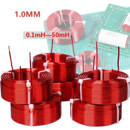 1.0mm air core inductor 0.1mH-50mH custom oxygen free copper inductor coil frequency divider 0.1mH-5.0mHDIY fever inductor coil