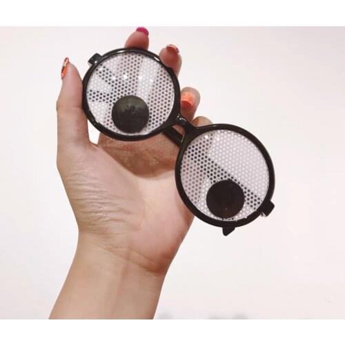 Creative Plastic Cute Will Turn the Eyeball Round Frame Funny Party Glasses Entertainment Game Novelty Toys Kids Wacky Toys
