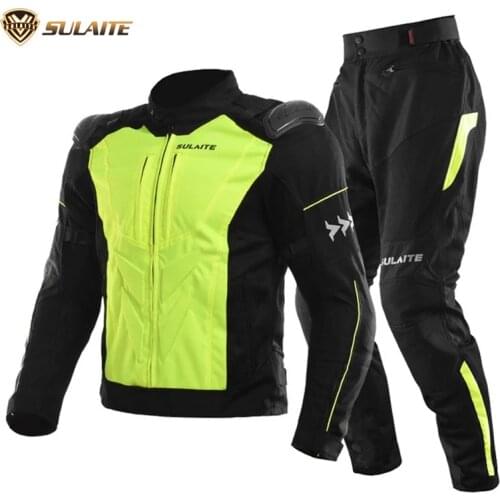 SULAITE Motorcycle Jacket pants Summer Style Motorbike Moto Riding Jackets Protective Gear Moto Clothing Racing Clothes
