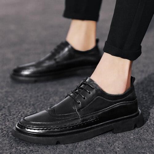 Spring autumn Men Oxfords Shoes British Style Men Genuine Leather Business Formal Shoes Dress Shoes Men Flats moccasins