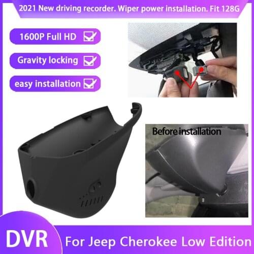 2K Full HD 1600p New Easy to install Car DVR WIFI Video Recorder Dash Cam Camera For Jeep Cherokee Low Edition Night Vision CCD