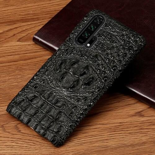 Genuine 3D Crocodile Head Phone Case For Honor 20 Pro 10i 20i 30S 30 Pro 10 9 Lite For 10X 9X 8X Note 10 V30 Pro V20 V10 V9
