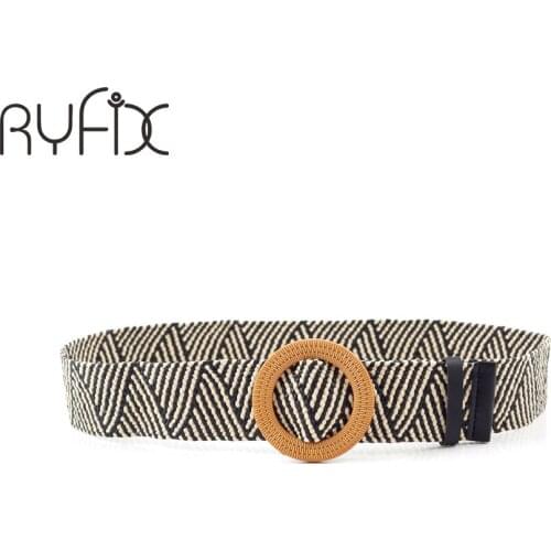 Bohemian wide belt for women Straw buckle belt decoration dress belt Casual female braided 4cm/ 5cm wide strap belt BL585