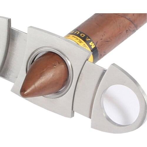 Cigar Cutter New Stainless Steel Metal Classic Cutter Guillotine Guillotine Double Blades Scissors Accessories Gift Portable